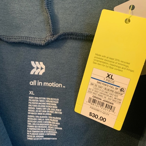 Men’s All in Motion Teal Full-Zip Jacket Size XL - Picture 5 of 5